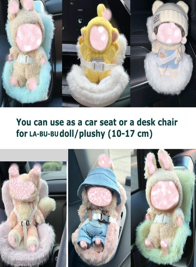 Tomcrazy Accessories for 10-30cm Dolls, Car Seat for 17cm (6.7 inch) 15cm Doll (NO Doll) with Clip onto Car Air Vent, Includes Chair Seat Leg for Desktop Display (White) - Image 2
